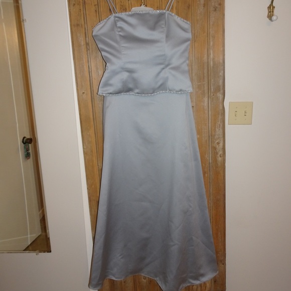 Alfred Angelo satin two piece bridesmaids dress. - Picture 2 of 5